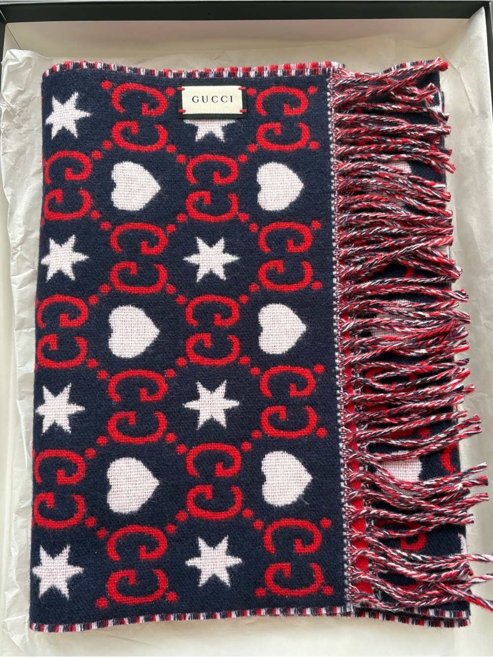 Gucci Heart & Star Scarf